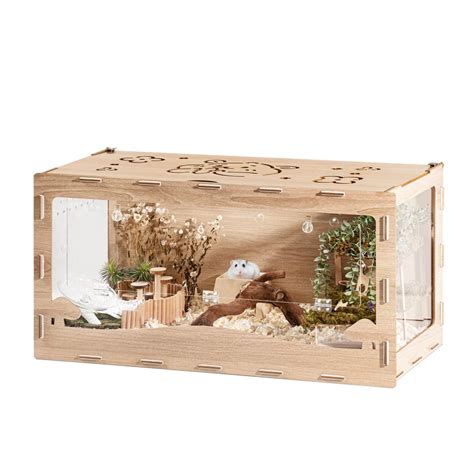 Large Wooden Hamster Cage Wood Pet Furniture Small Pet Cage Small