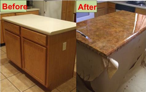 Laminate countertops are made by combining layers of materials for a finished look. How To Refinish Laminate Counters with Faux Marble - Do-It-Yourself Fun Ideas
