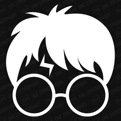 Harry Potter Head Silhouette Vinyl Decal - 4 inches in 2021