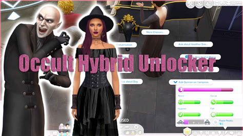 Occult Hybrid Unlocker Mod Sims 4 Mod Mod For Sims 4 CLOUD HOT GIRL