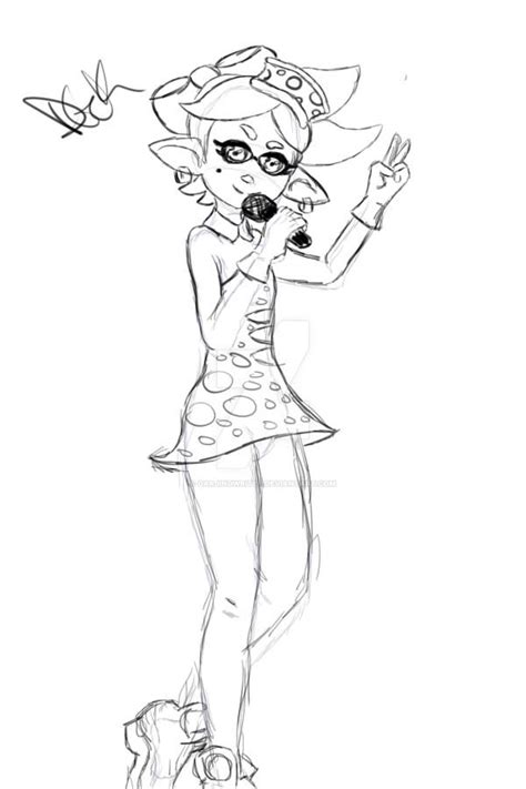 Splatoon Marie Sketch By Darjingwriter On Deviantart