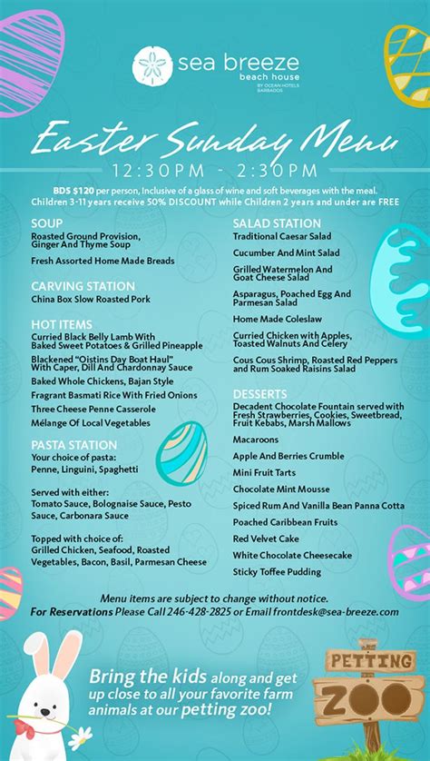 easter sunday lunch at the sea breeze beach hotel what s on in barbados 2018 04 01