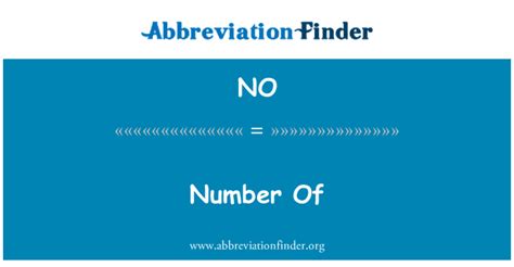 No Definition Number Of Abbreviation Finder