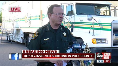 Polk County Sheriff Investigates Deadly Deputy Involved Shooting Youtube