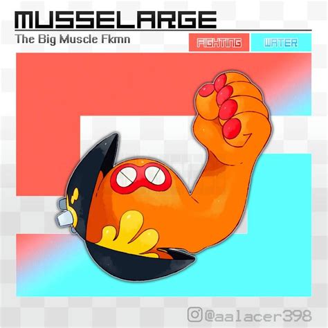 Musselarge The Big Muscle Fakemon By Aalacer On Deviantart Pokemon Pokedex Pokemon Rpg Pokemon
