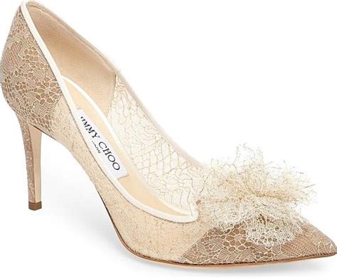 Jimmy Choo Womens Shoes In Champagne Color Slender Metallic Threads