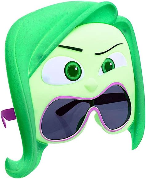costume sunglasses inside out disgust sun staches party favors uv400 green light