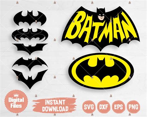 Batman Logos Svg For Silhouette Cricut Bundle Svg Baby