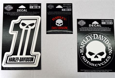 Hd Harley Davidson Aufkleber Decal Set 1 3 Teilig Ebay