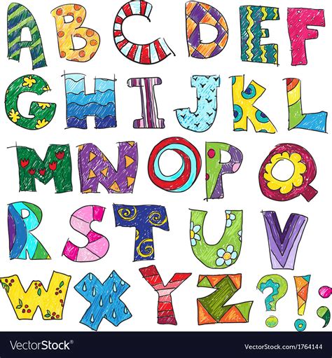 Abc Kids Funny Alphabet Royalty Free Vector Image
