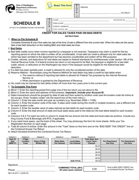 Form Rev40 0011 1 Schedule B Fill Out Sign Online And Download