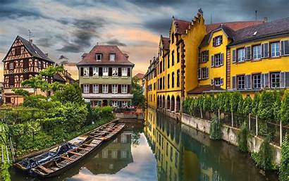 France Landscape Europe Colmar Building Canal Water