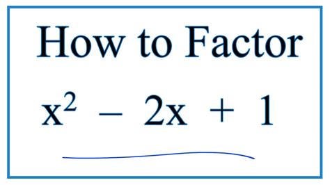 how to solve x 2 2x 1 0 by factoring youtube