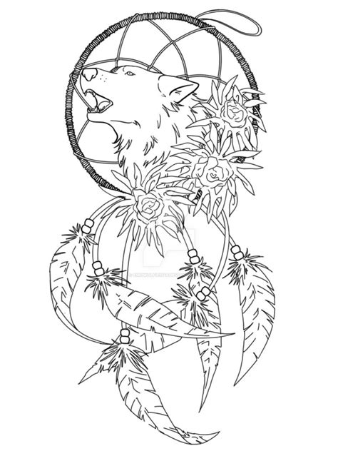 Wolf Dreamcatcher Drawing At Getdrawings Free Download