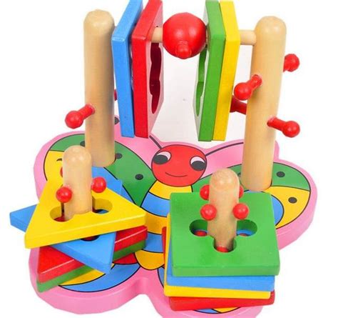 Crianças 3d De Madeira Blocos Brinquedos Jogo De Habilidade Motora