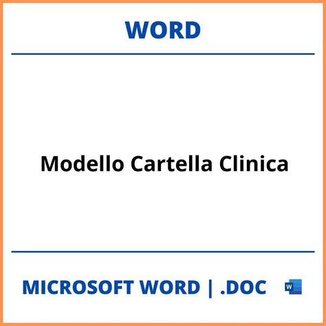 Modello Cartella Clinica Word