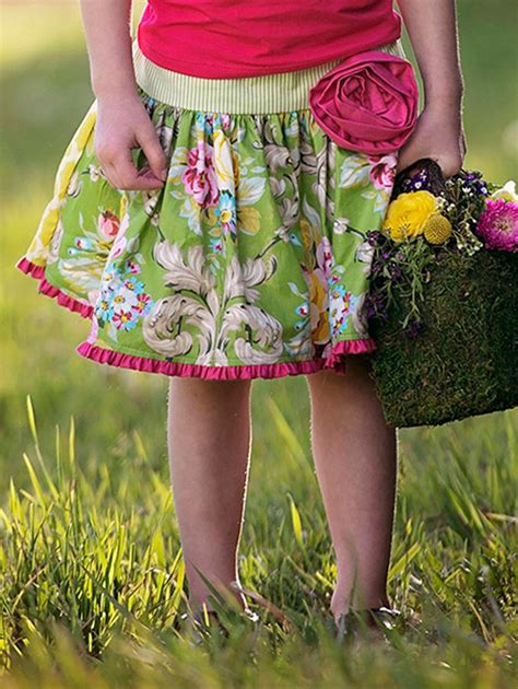 Persnickety Daffodils And Dandelions Dolly Skirt Pink Princess