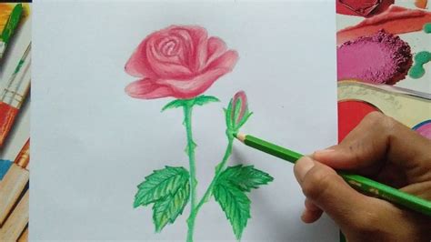 Cara Menggambar Bunga Mawar Dengan Pensil Warna Dunia Menggambar