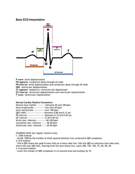 Basic Ecg Interpretation Electrocardiography Heart