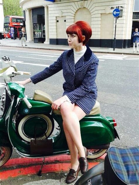 London Mod Girl Plain Suit Loafers A Scooter Vespa Girl Mod Girl