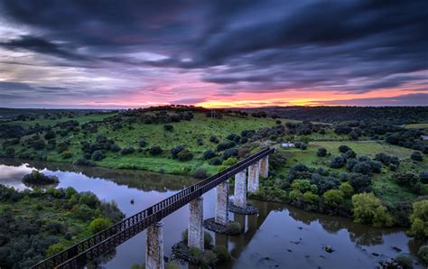 Fondos De Pantalla Paisaje Cielo Río Puente 2560x1614