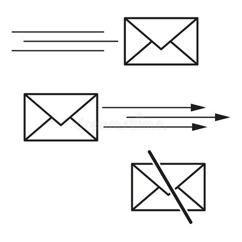 Envelopes Messages Arrows Information Sign Business Concept Vector Illustration Stock Image