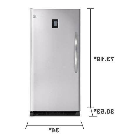205 Cubic Foot Kenmore Elite Upright Freezer Stainless