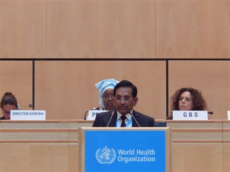 Minister Dr Rajitha Senaratne Addresses The World Health Assembly In
