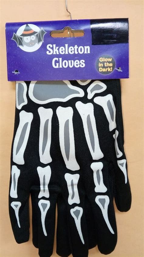 Halloween Skeleton Gloves 3d Glow In The Dark For Kids Women Men