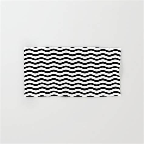 Fractured stripes bath towel brayden studioâ® color: Black and White Chevron Wave Stripe Hand & Bath Towel ...