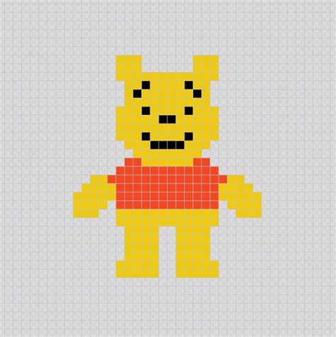 Winnie The Pooh Pixel Art Dibujos De Puntos Minnie Pu