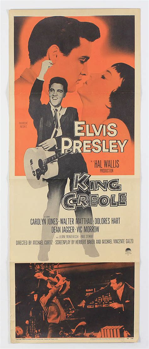 Lot Detail Elvis Presley Original King Creole Us Movie Insert Poster
