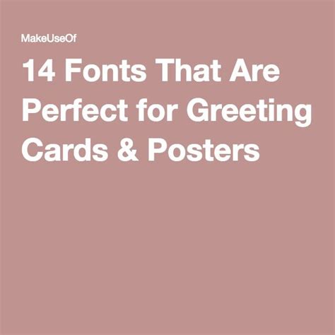 The 20 Best Fonts For Greeting Cards And Posters Greeting Cards