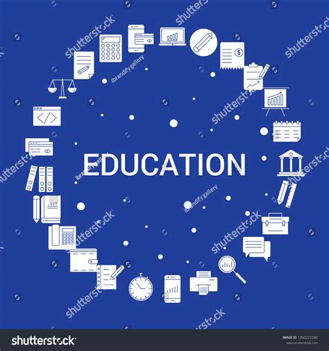 Education Icon Set Infographic Vector Template Stock Vector Royalty