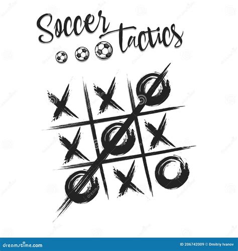 Soccer Tactics Sketch Stock Vector Illustration Of Design 206742009