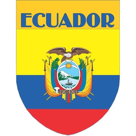 Ecuador Flag Shield Style By Flagsngadgets On Etsy