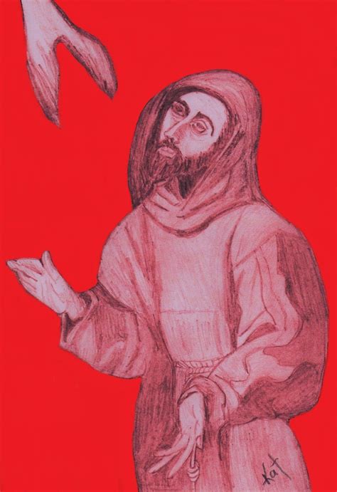 St Francis Of Assisi Sketch By Kathleen Ellinger Ofs Francis Of