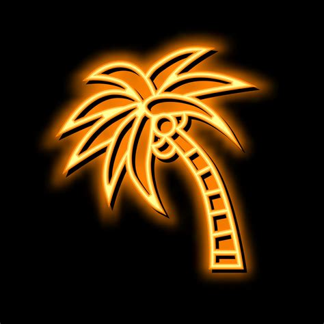 Palm Tree Coconut Neon Glow Icon Illustration 20526002 Vector Art At