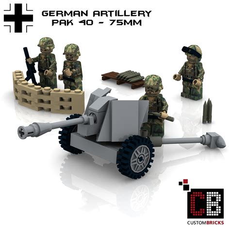 Custombricksde Lego Custom Ww2 Deutsche Artillerie Artillery Set