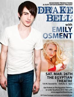 He also started learning music from. Drake Bell and Special Guest Emily Osment at the Egyptian ...