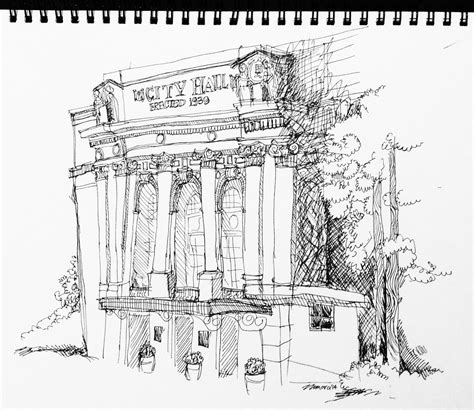 City Hall Sketch At Explore Collection Of City