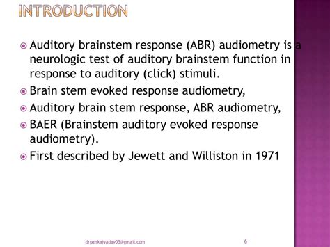 Auditory Brainstem Response Abr