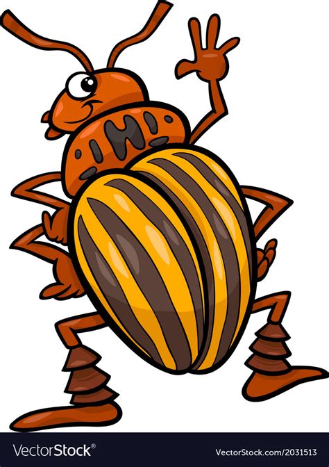 Potato Beetle Insect Cartoon Royalty Free Vector Image