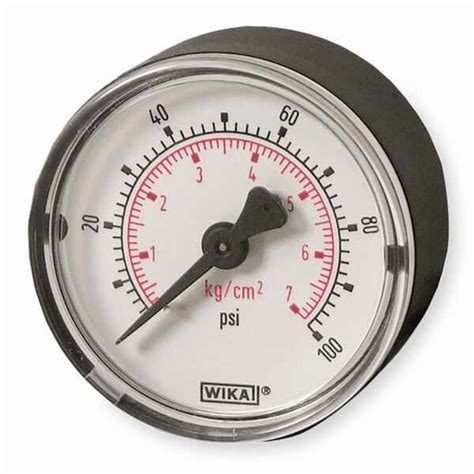 Wika 11112 15 15 Standard Pressure Gauge 0 To 100 Psi Back Mount
