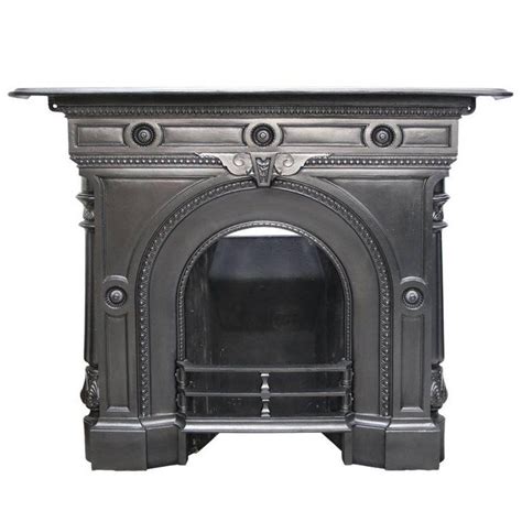 If you live in the mountains or just want to feel like you do this woodland scape adds a bit of art to the the valeno single panel iron fireplace screen by christopher knight has a modern flair that will. Mid-Victorian Cast Iron Combination Fireplace | From a ...