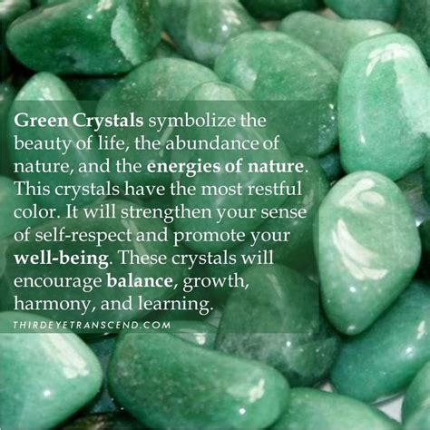 Thirdeyetranscend On Instagram “green Crystals Encourage Balance
