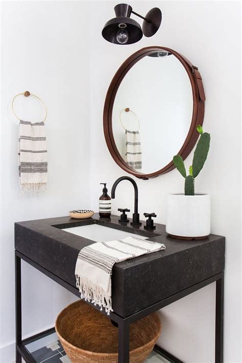 Consider the demands of users of this powder room vanities room and begin by determining the requirements. 3 Tips And 27 Ideas To Design A Cool Powder Room - DigsDigs