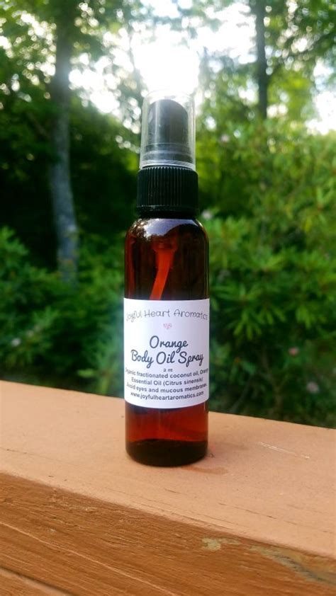 Orange Body Oil Spray Essential Oil Organic Massage Oil Etsy