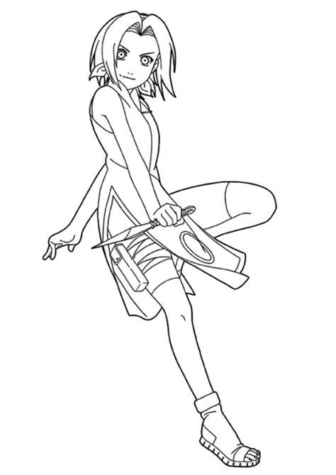 Gambar Mewarnai Anak Naruto Sakura Haruno ...
