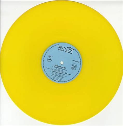 Depeche Mode A Question Of Lust Yellow Vinyl Booklet German 12